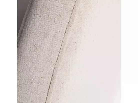 Noussa - Tête de lit en coton et lin demi-lune L170cm - Naturel