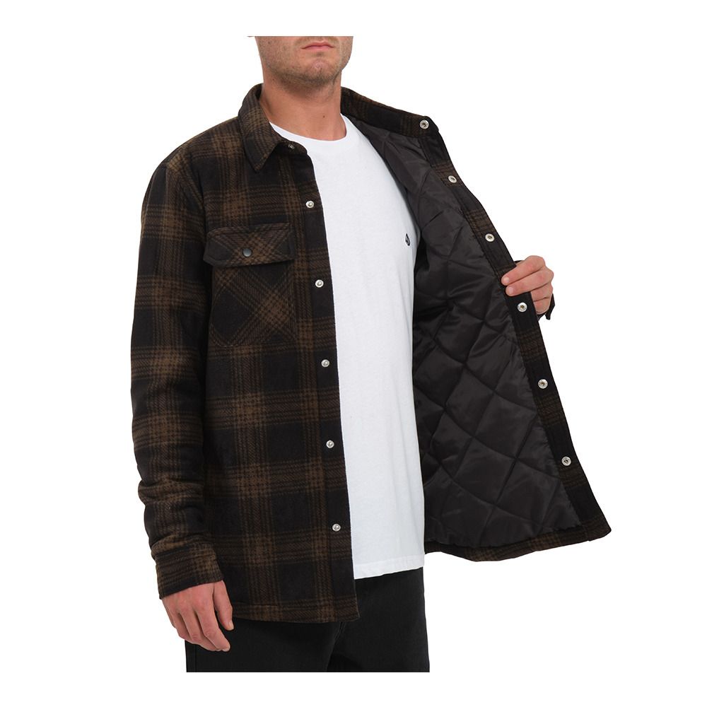 Volcom BOWERED FLEECE - Surchemise Homme bison