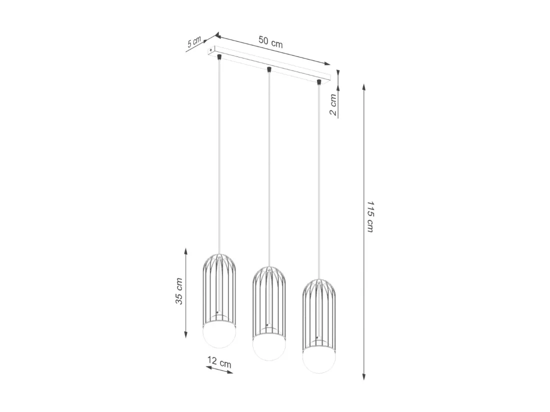Applique Brina moderne en acier - 3 sources lumineuses - L.54 x H.115 cm - blanc