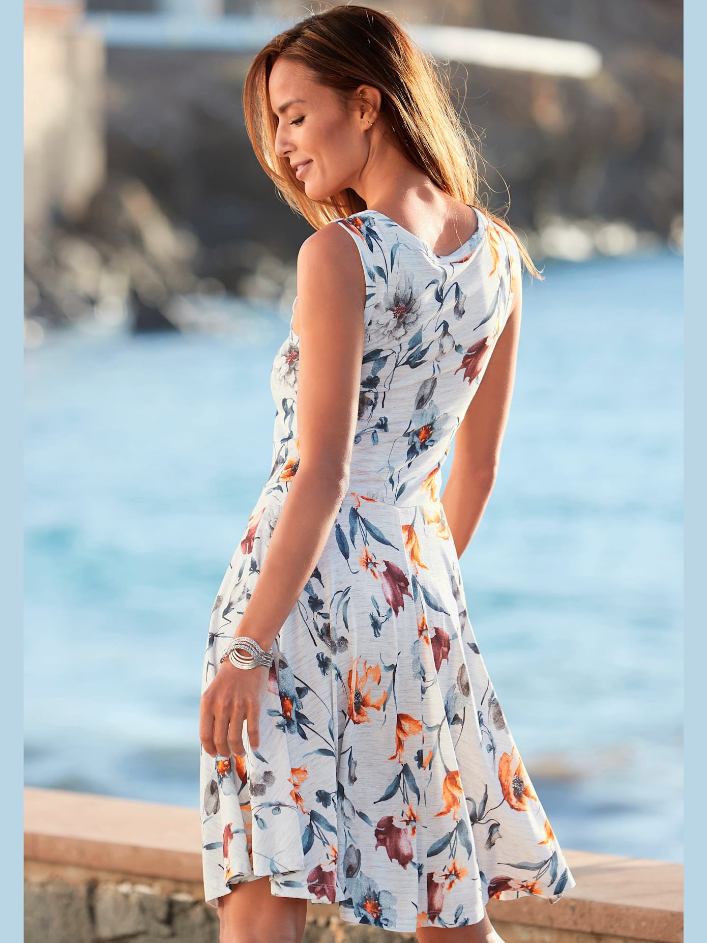 Robe en jersey encolure ronde