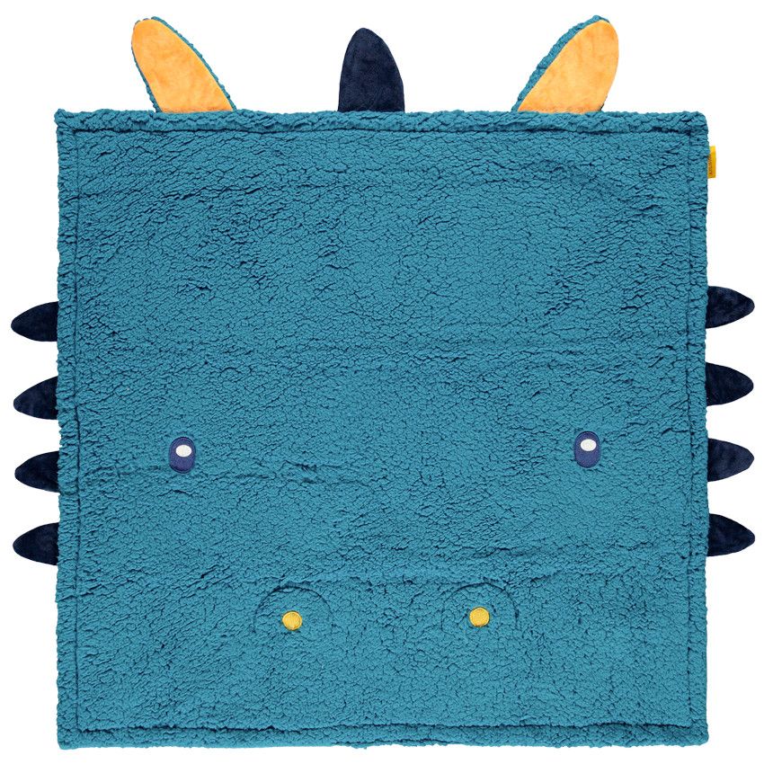 Couverture en sherpa Nael le dragon - Bleu marine