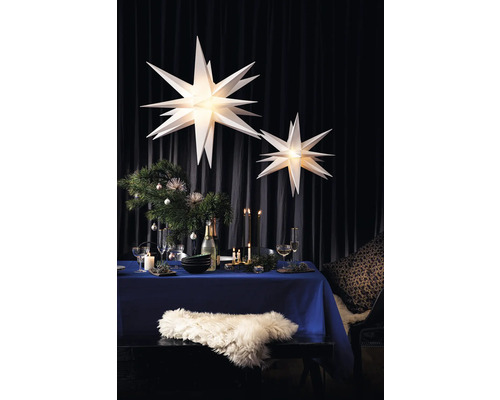LED-ster, 25 cm, 18 punten, warm wit licht