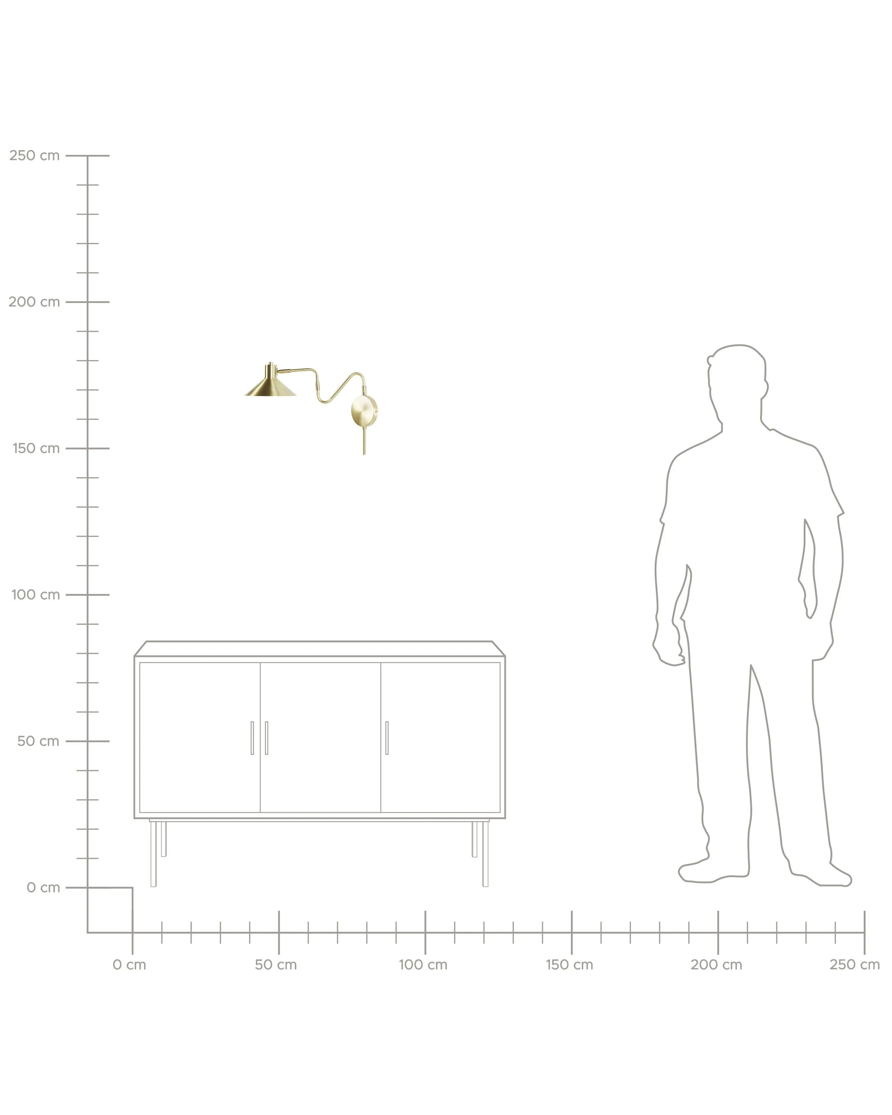 Wandlamp BALIEM verstelbaar Metaal Goud