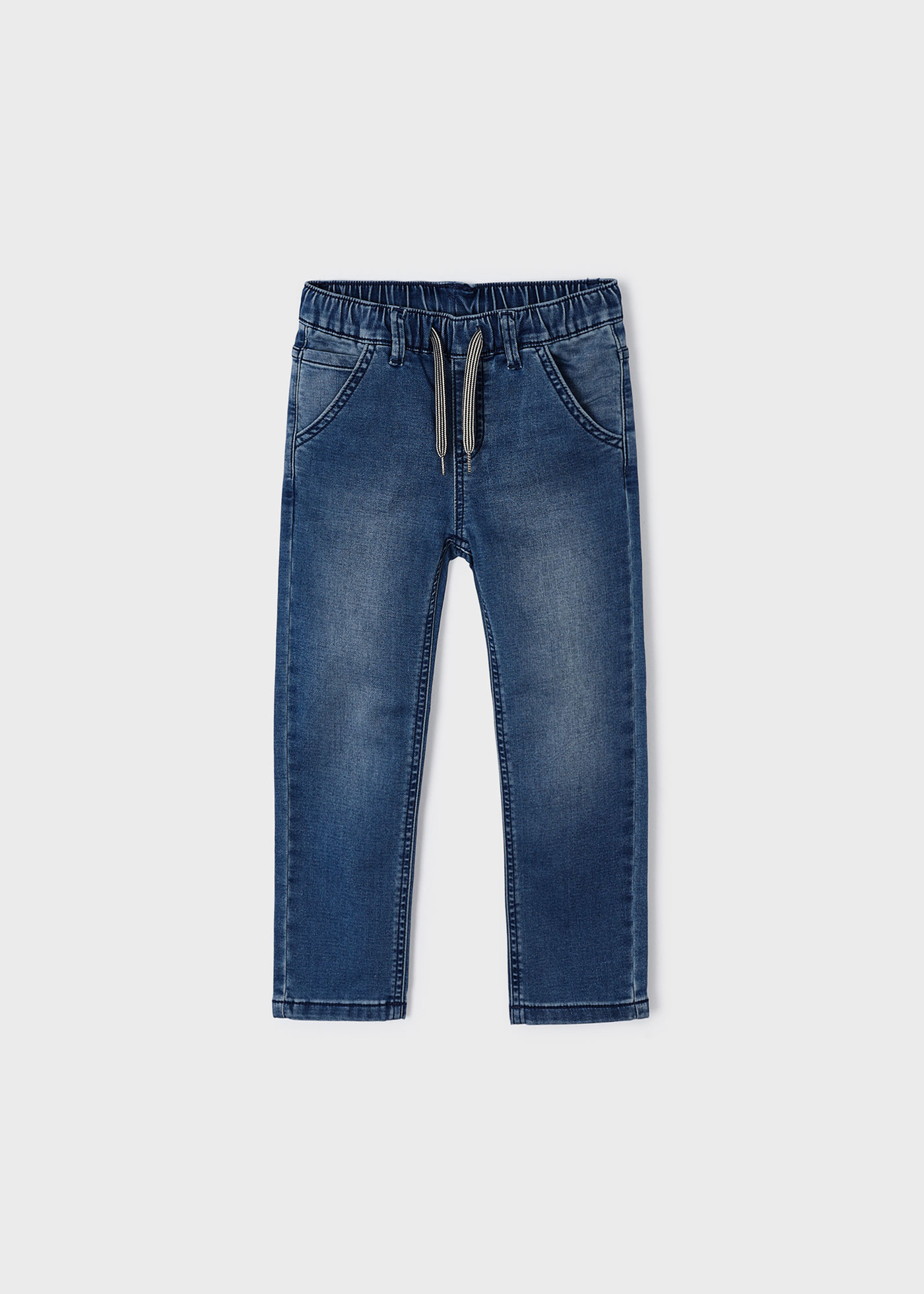 Calça jeans jogger infantil Better Cotton, jeans claro