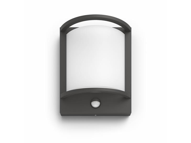 Philips Wandleuchte Samondra 12 W, 1200 lm, 2700 K, Anthraz MyGarden Wandleuchte für den Aussenbereich