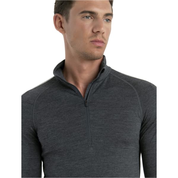 T-shirt thermique ICEBREAKER M ZONEKNIT 200 LS HALF ZIP JET H/BLK/M/CB