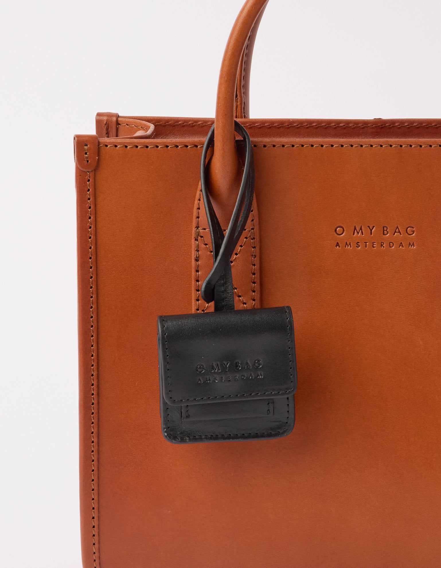 Harper Bag Charm - Black Classic Leather