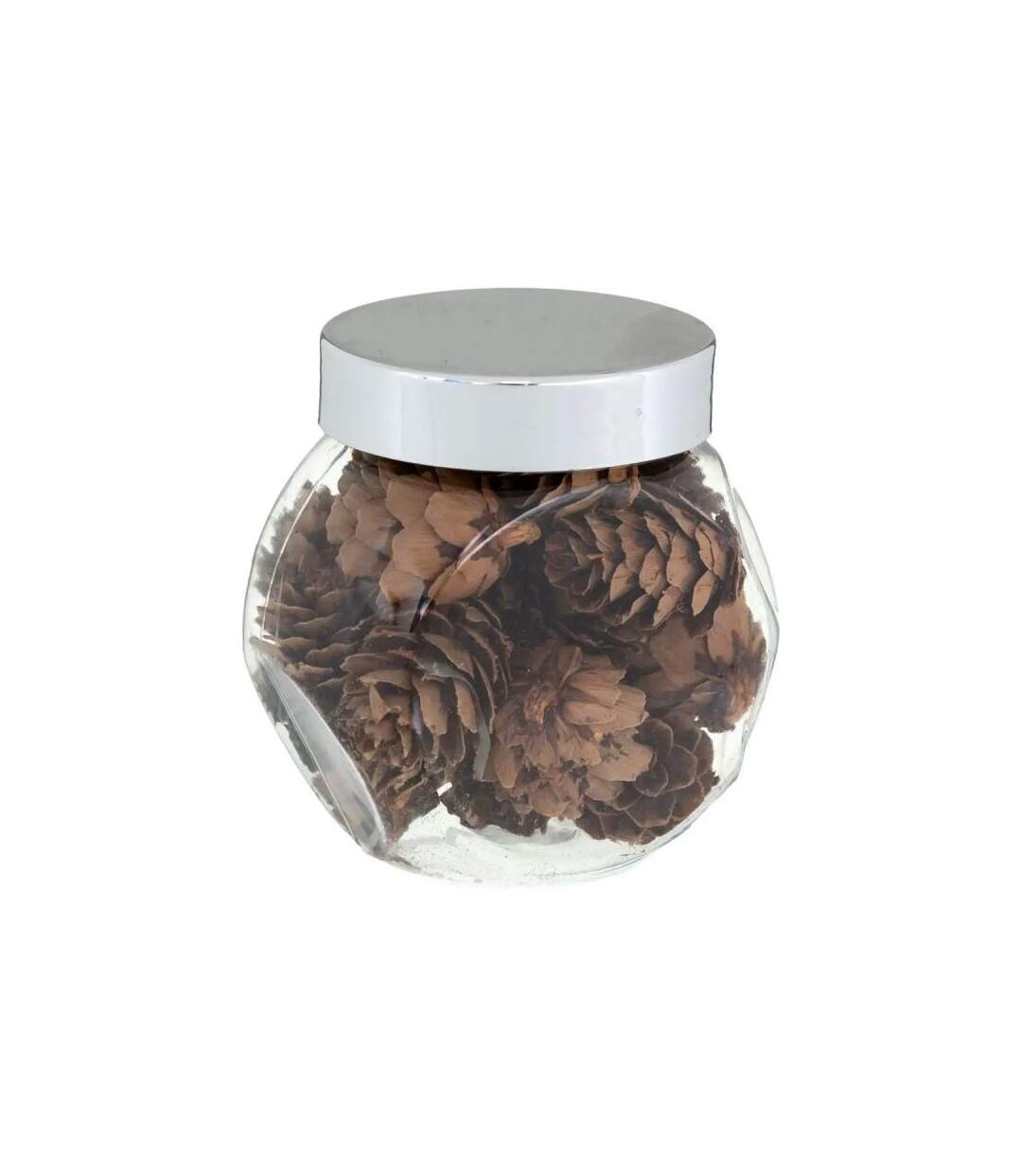 Lot de Pommes de Pin Bocal 7cm Marron