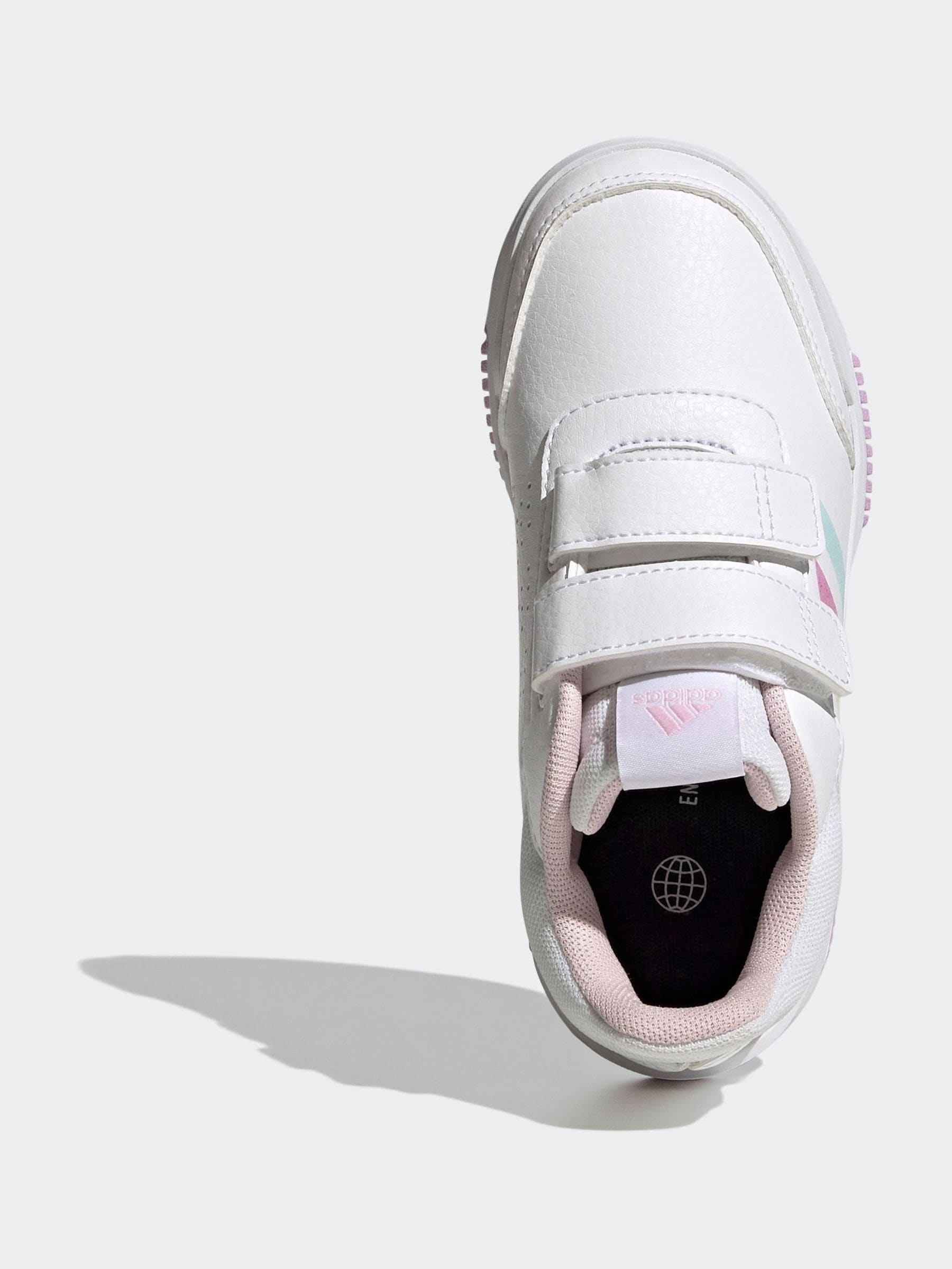 Wit/Roze/Meerkleurig - adidas Tensaur kindersneakers met klittenbandsluiting