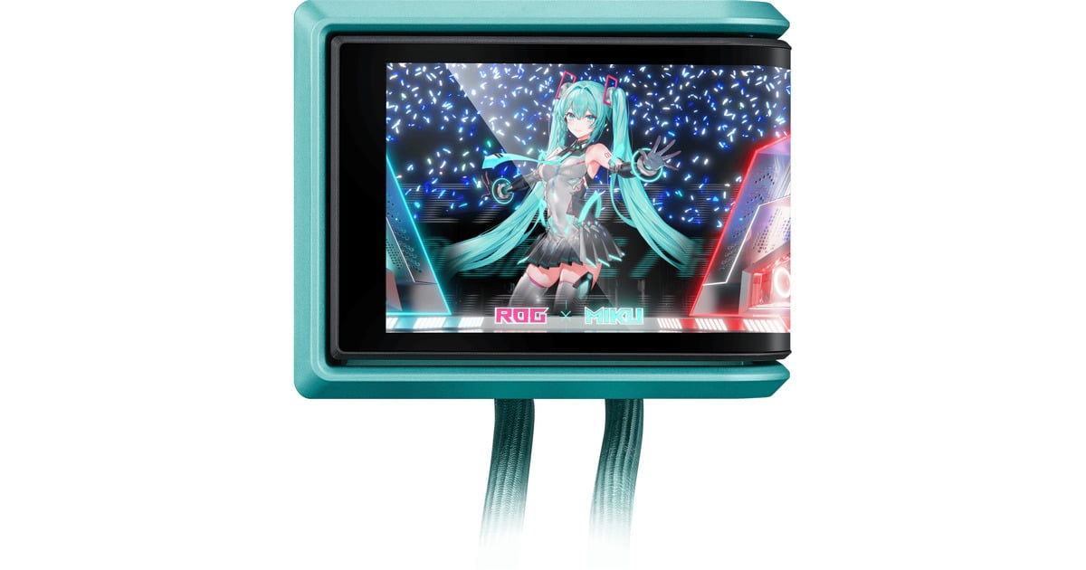 ASUSROG RYUO IV 360 ARGB Hatsune Miku Edition waterkoeling  (Zwart/mint)