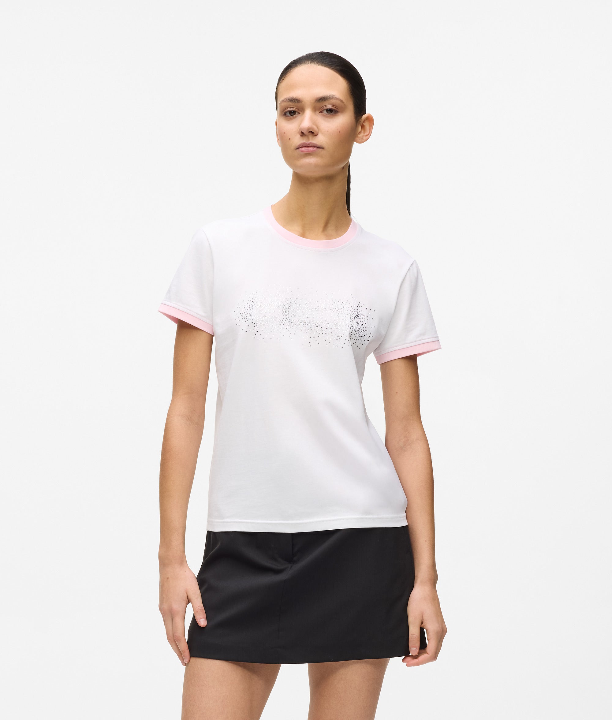 Exclusief T-shirt met strass-logo