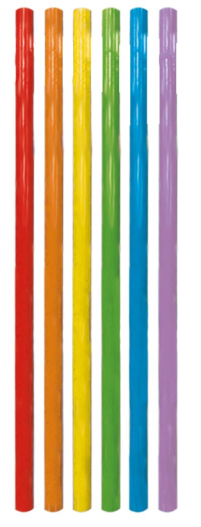 Gekleurde Rietjes 20cm 6st