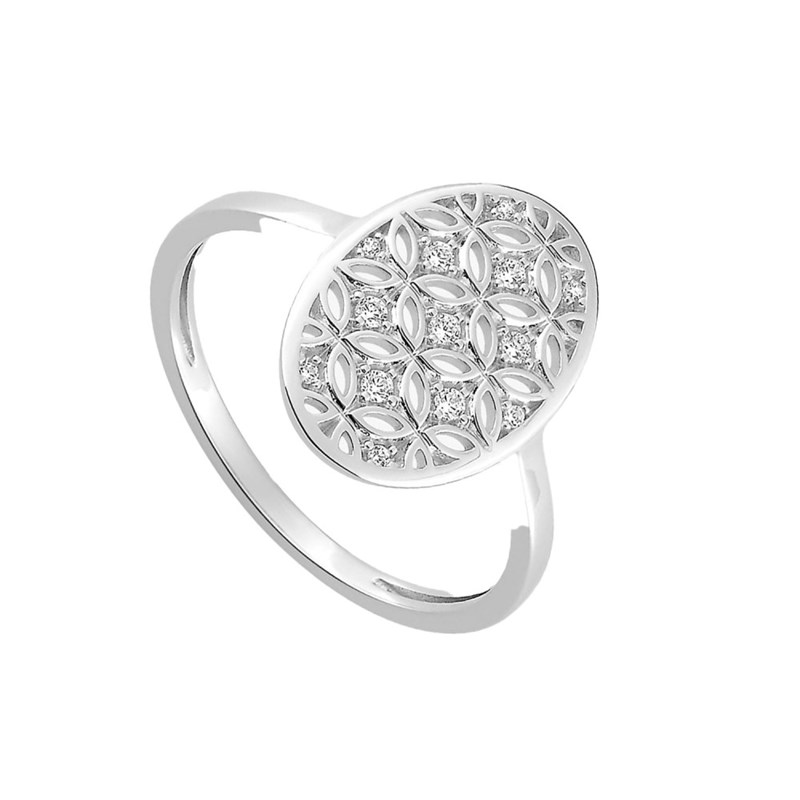 Bague Femme - Or 18 Carats - Diamant 0,08 Carats