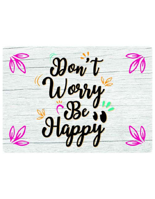Plenty Gifts Bord Blik Don'T Worry - Cadeau - 21x14.8 cm
