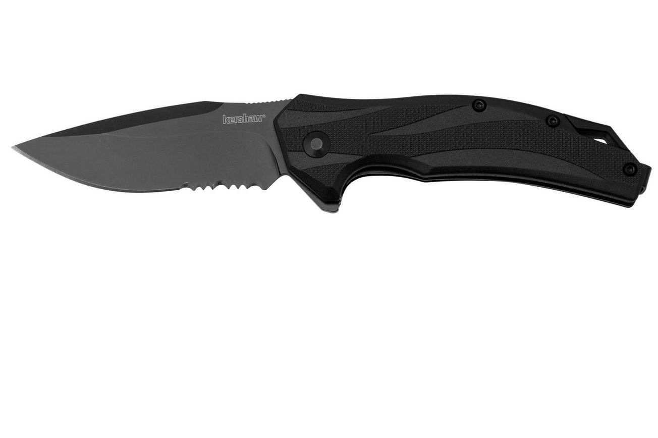Kershaw Lateral Black Serrated 1645 Assisted Black FRN zakmes