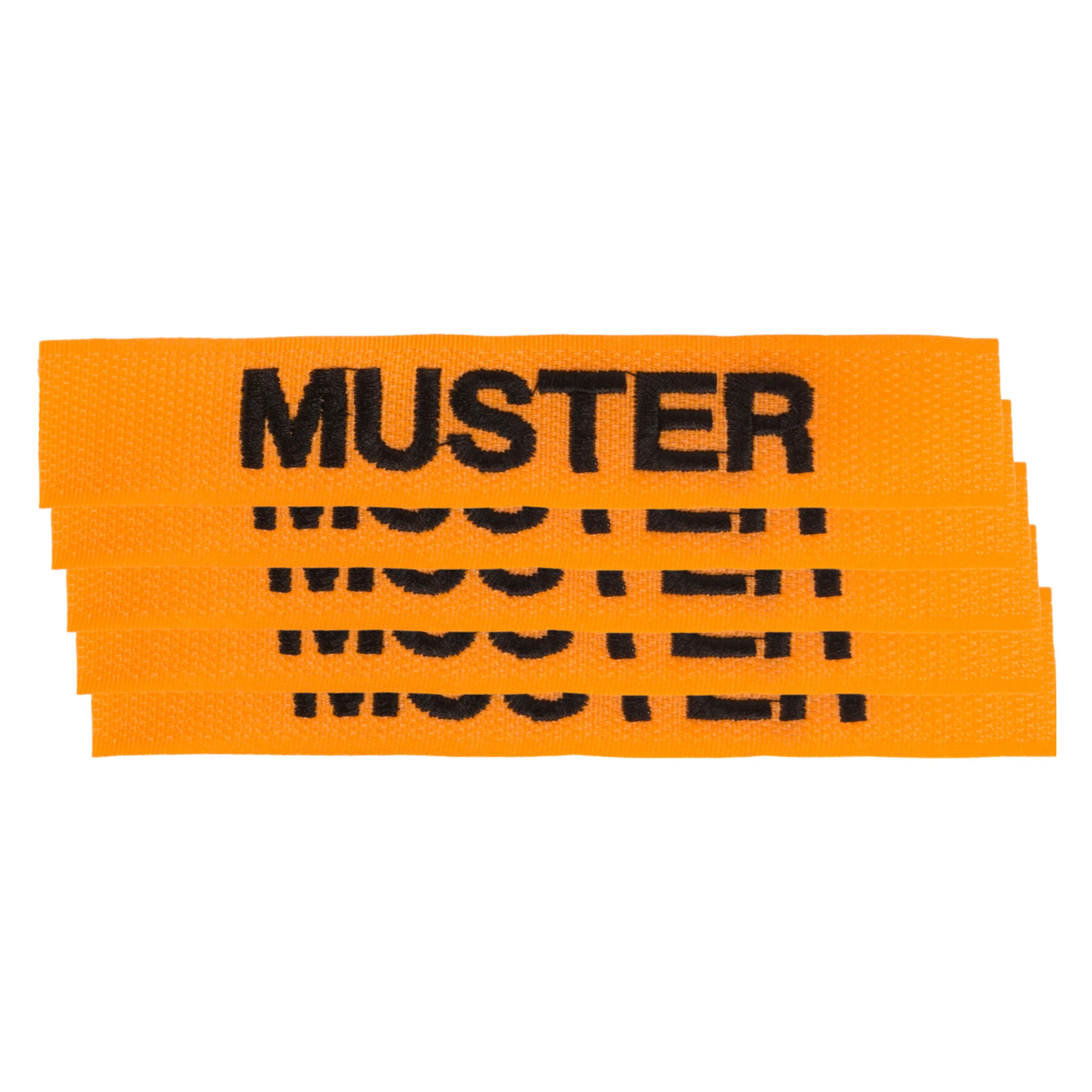 ASMC -  Namensbänder 5er Set einfach orange schwarz
