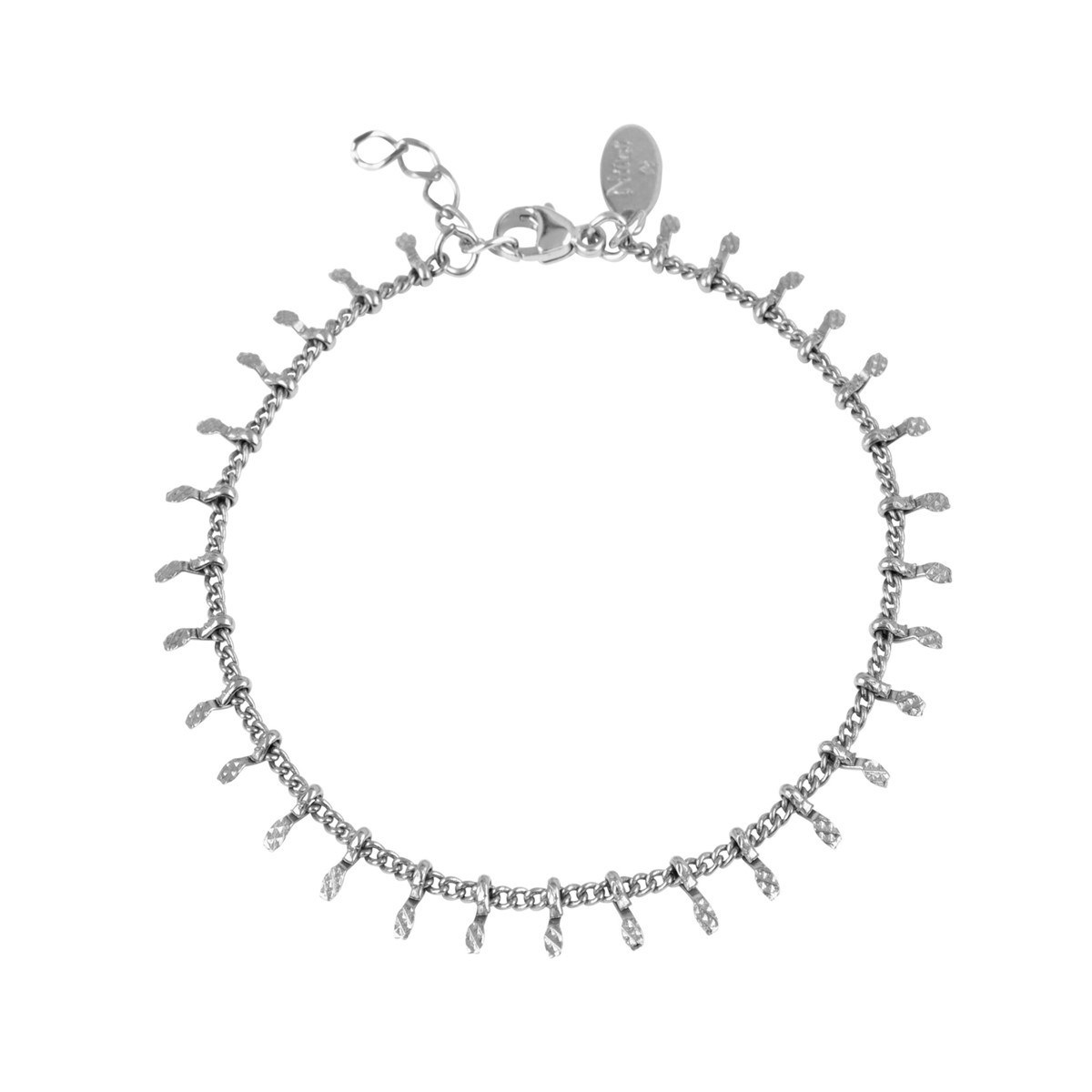 Bracelet contemporain ajustable en argent ALEGRIA