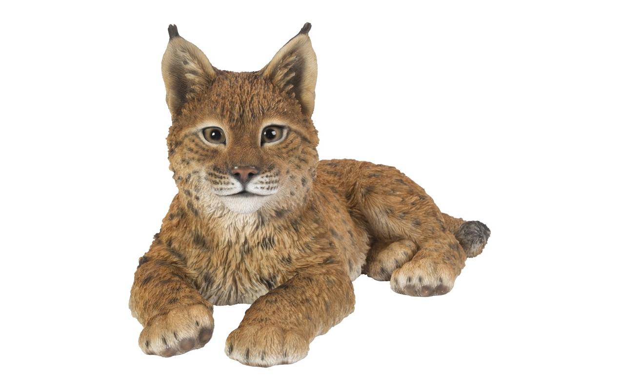 Dekofigur Luchs 28 cm, Hellbraun<br>Zierfigur