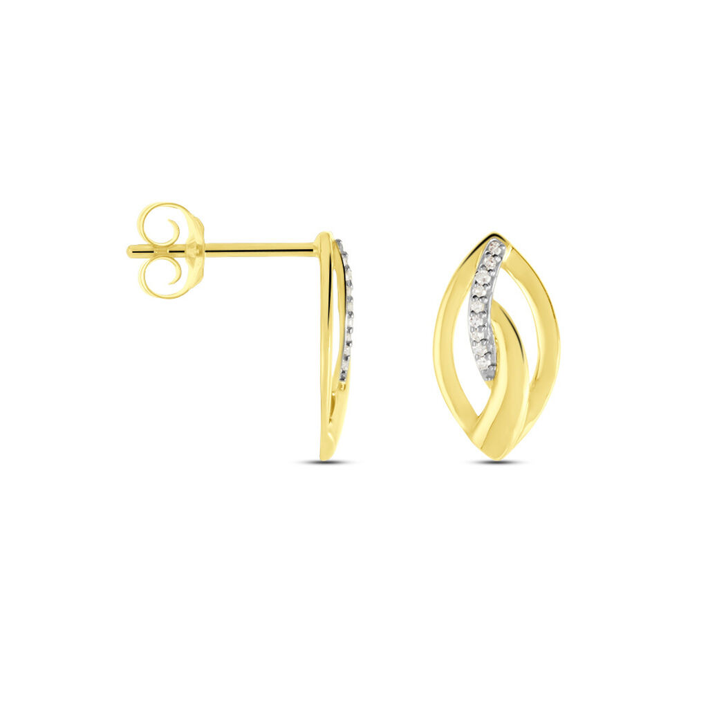 Boucles D'oreilles Or Jaune Sven Diamant