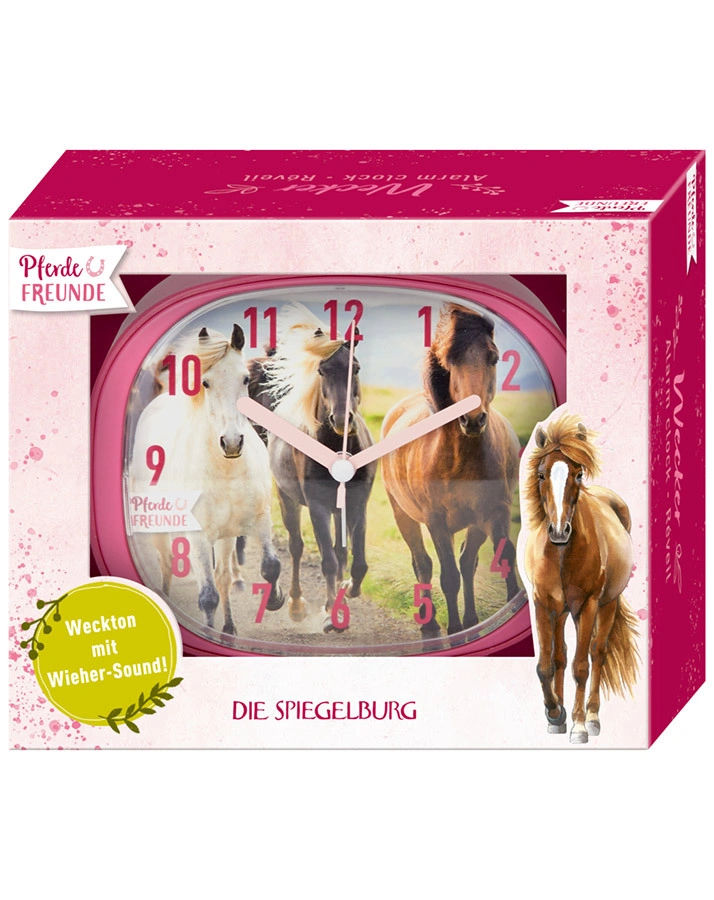 Wecker PFERDEFREUNDE in pink