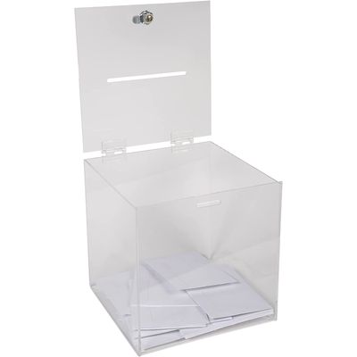 Exacompta - Urne transparente avec couvercle et clé - 25 cm