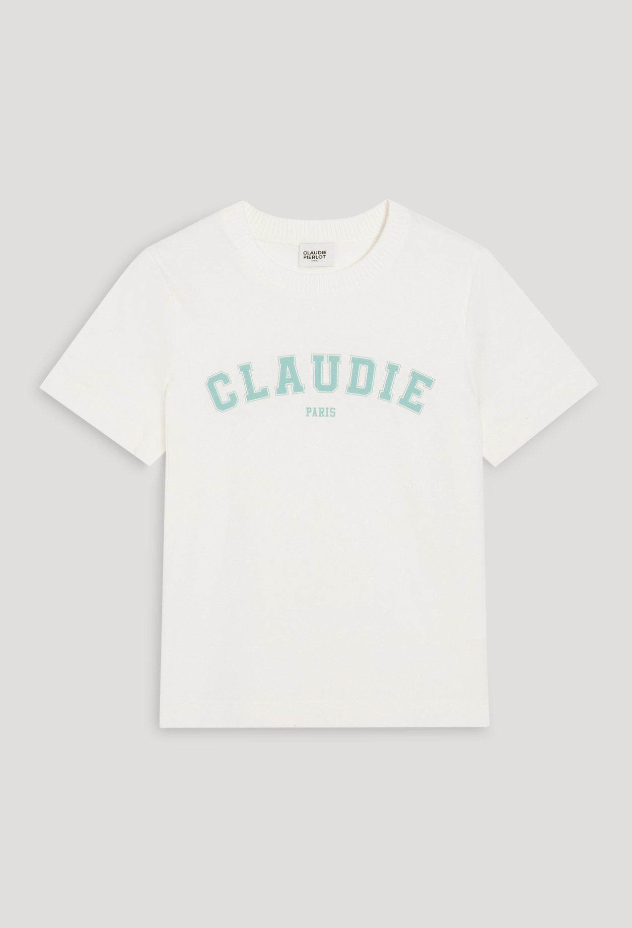 T-shirt coton CLAUDIE Paris ecru