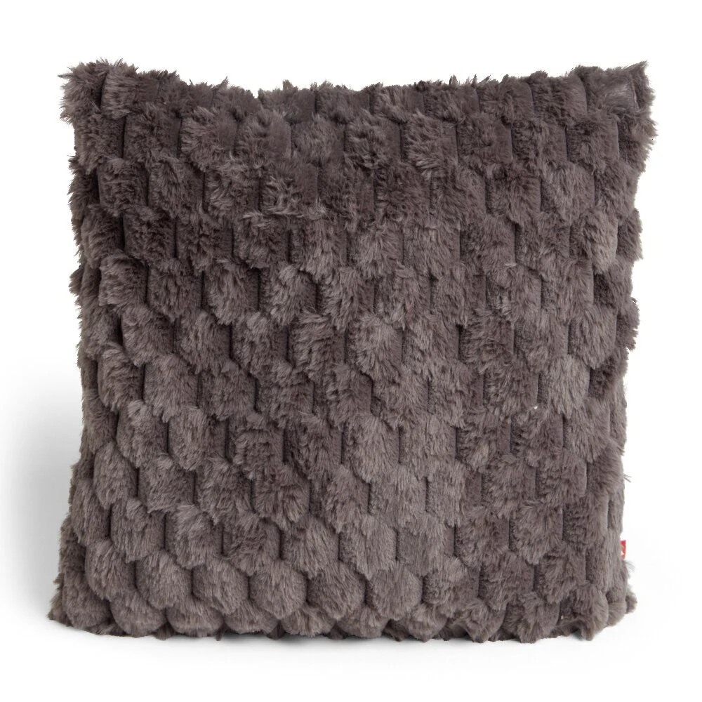 Coussin carré toucher peluche 40x40cm - 4 modèles