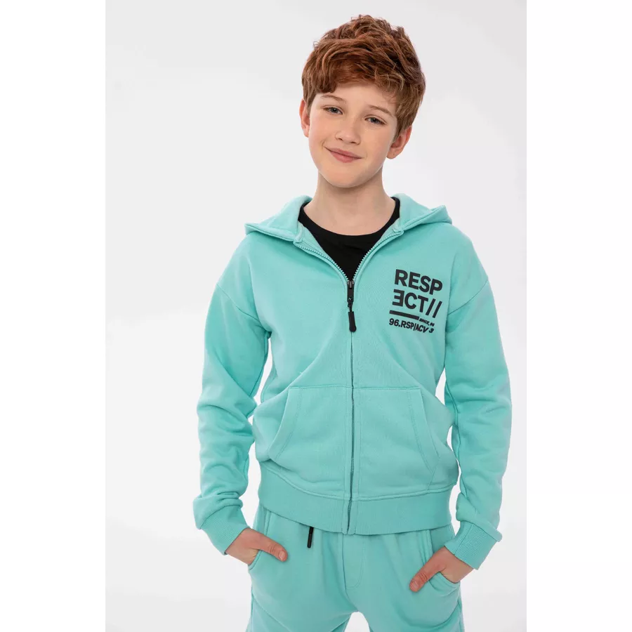 MINOTI Sweatjacke RESPECT Mintgrün
