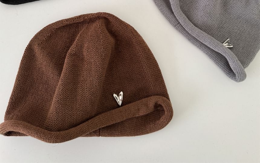 Combon - effen slouchy muts met omslag