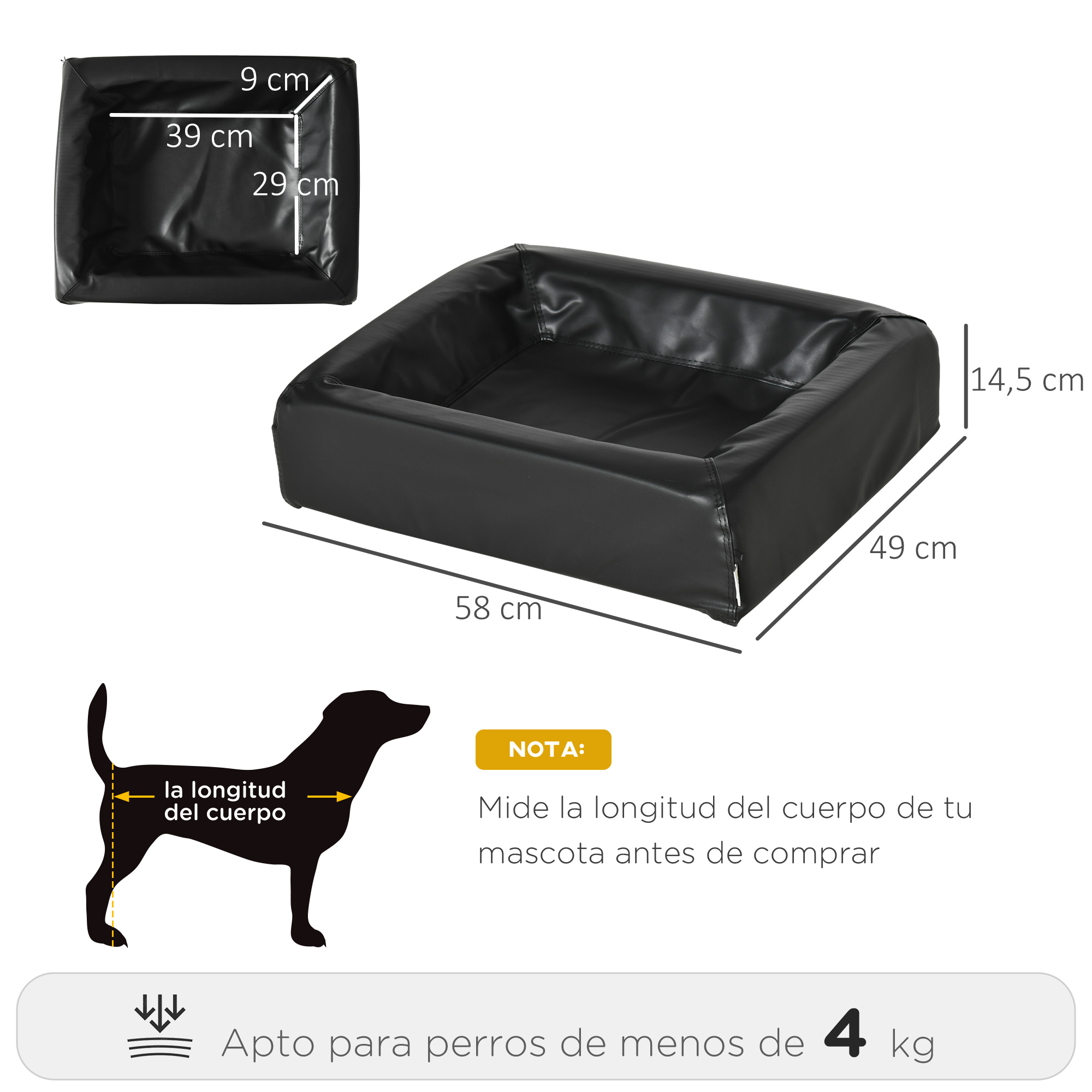 Cama PawHut para cães e gatos