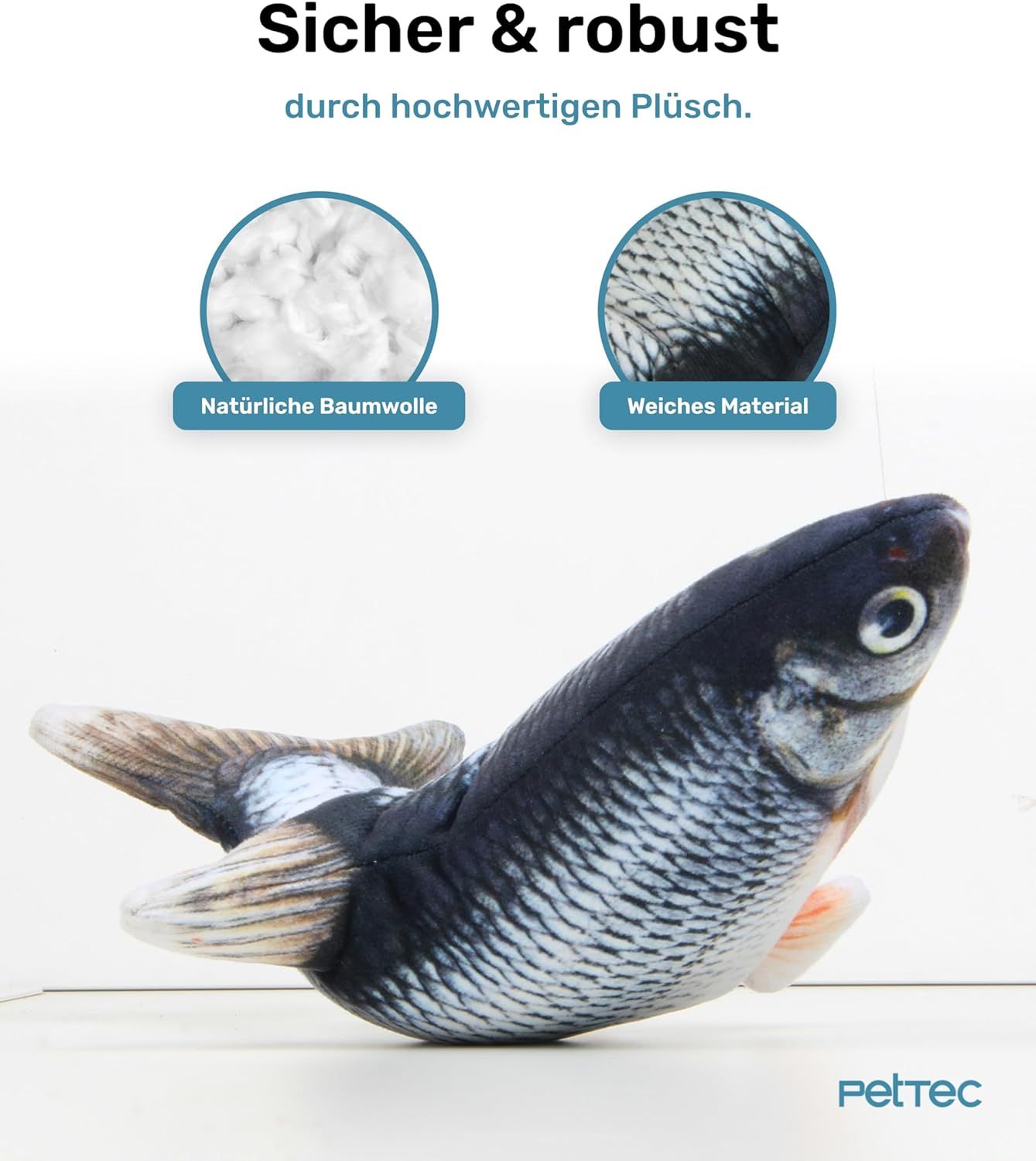 PetTec interaktives Plüschtier für Katzen - Fisch