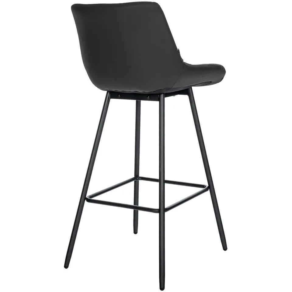 CLP Barkruk Weston zwart Frame - Kunstleer - zwart