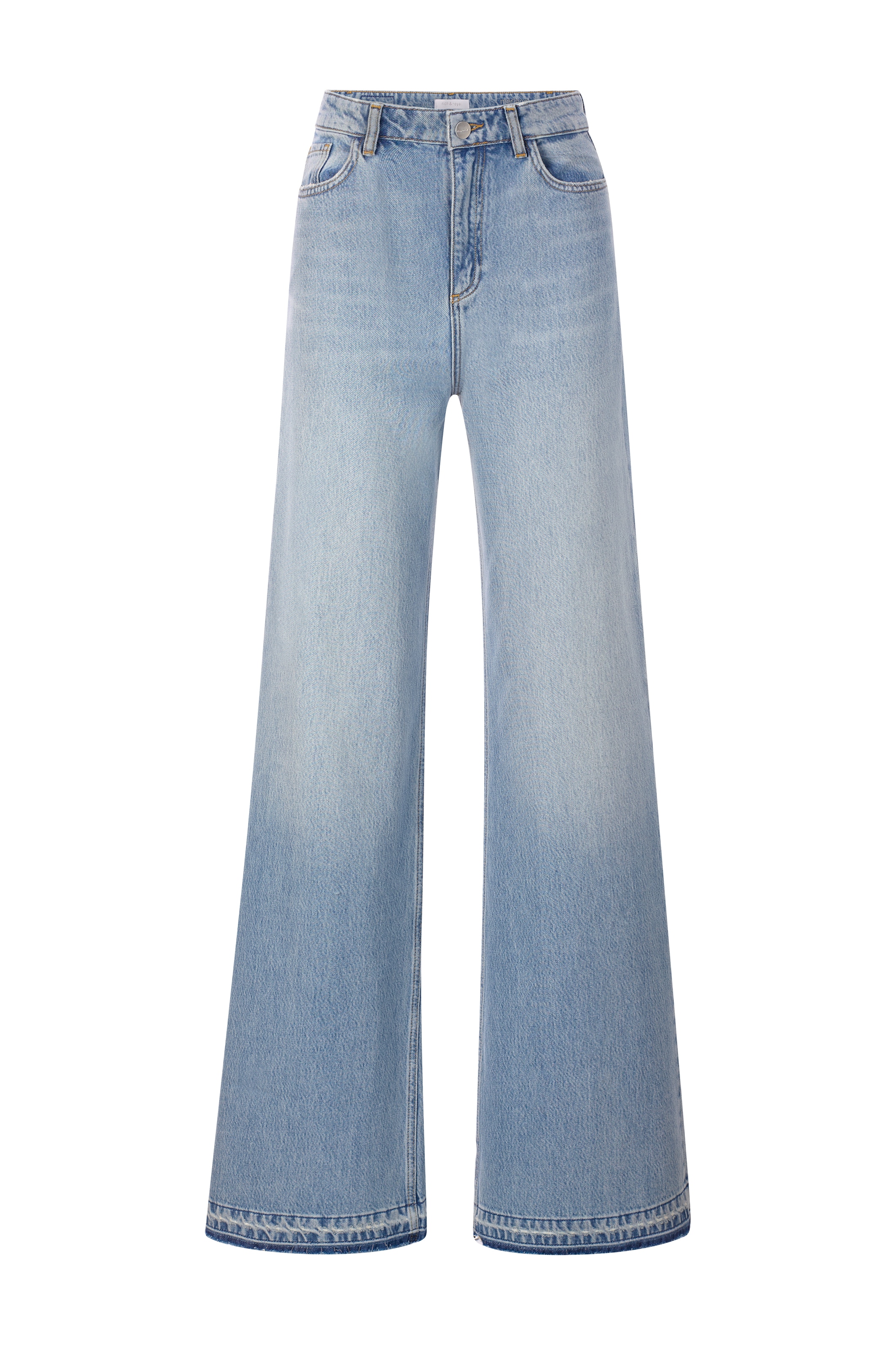 RICHROYAL Weite Jeans High Waist, leichter Used-Look