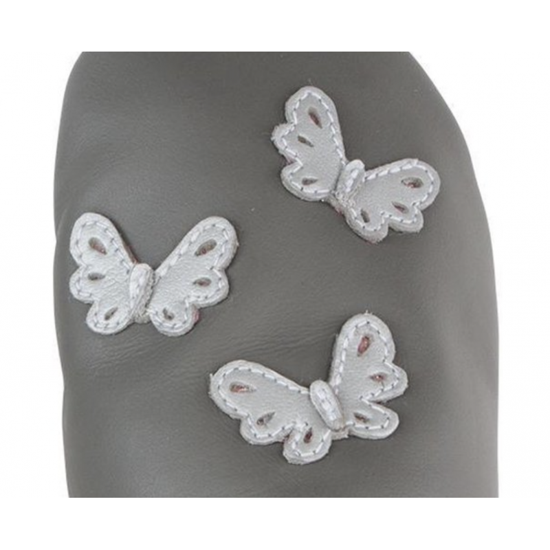 Bobux Bobux chaussons gris papillons
