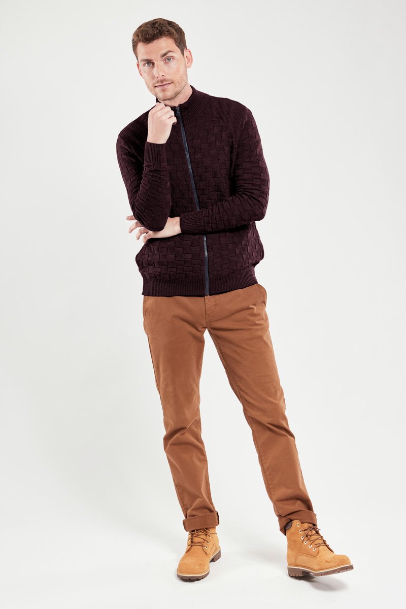 Gilet zippé fantaisie - laine