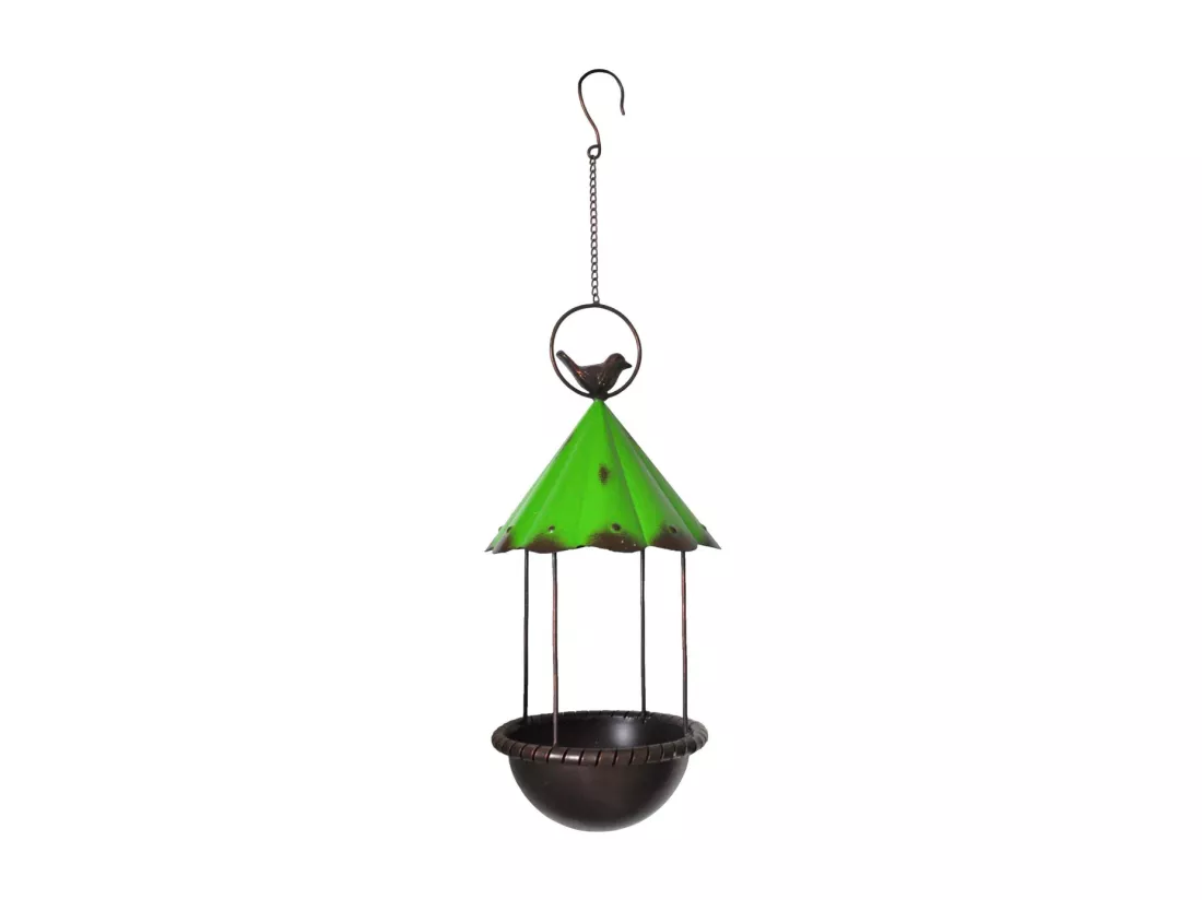 Mangeoire à suspendre parapluie vert 20 cm
