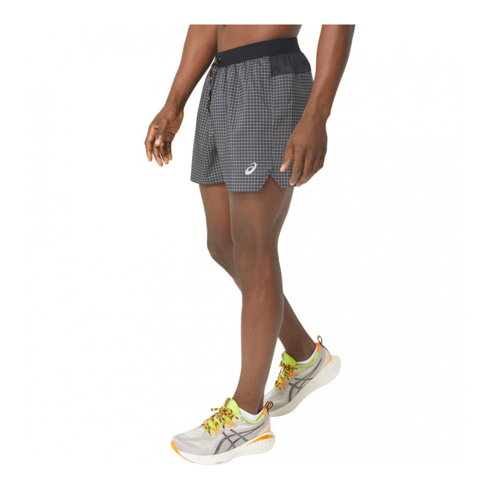 Asics FUJITRAIL LOGO - Short Homme performance black/lime zest