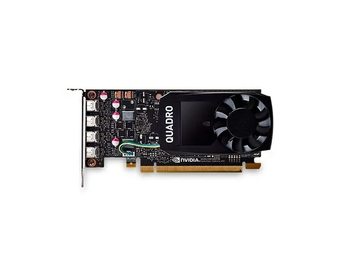 NVIDIA Quadro P1000 DVI - Grafikkort - Quadro P1000 - 4 GB GDDR5 - PCIe 3.0 x16 lavprofil - 4 x Mini DisplayPort - detailsalg