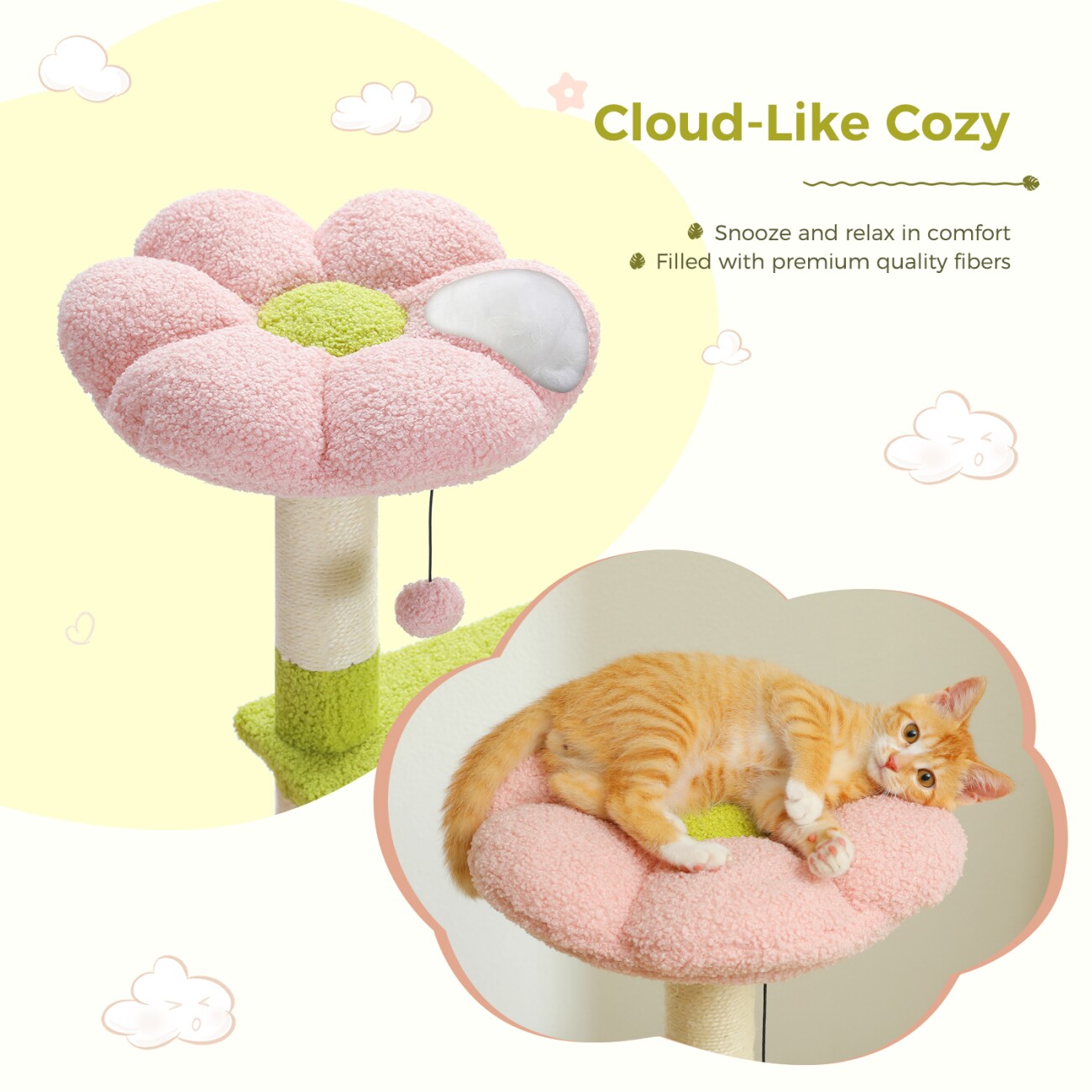 Pawz Road Kratzbaum Blume Sisal