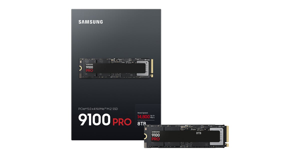 SAMSUNG9100 PRO 8 TB SSD  (MZ-VAP8T0BW, PCIe Gen 5.0 x4, NVMe 2.0)