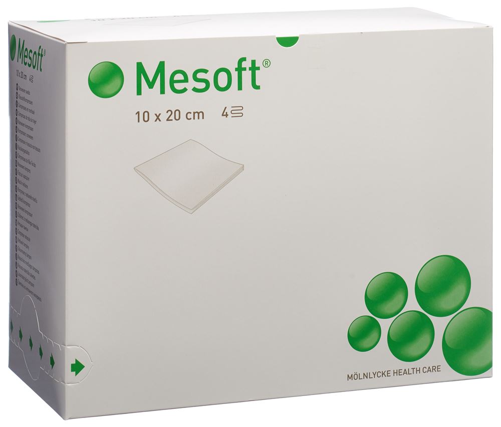 MESOFT Kompressen 10x20cm steril 2 Stk