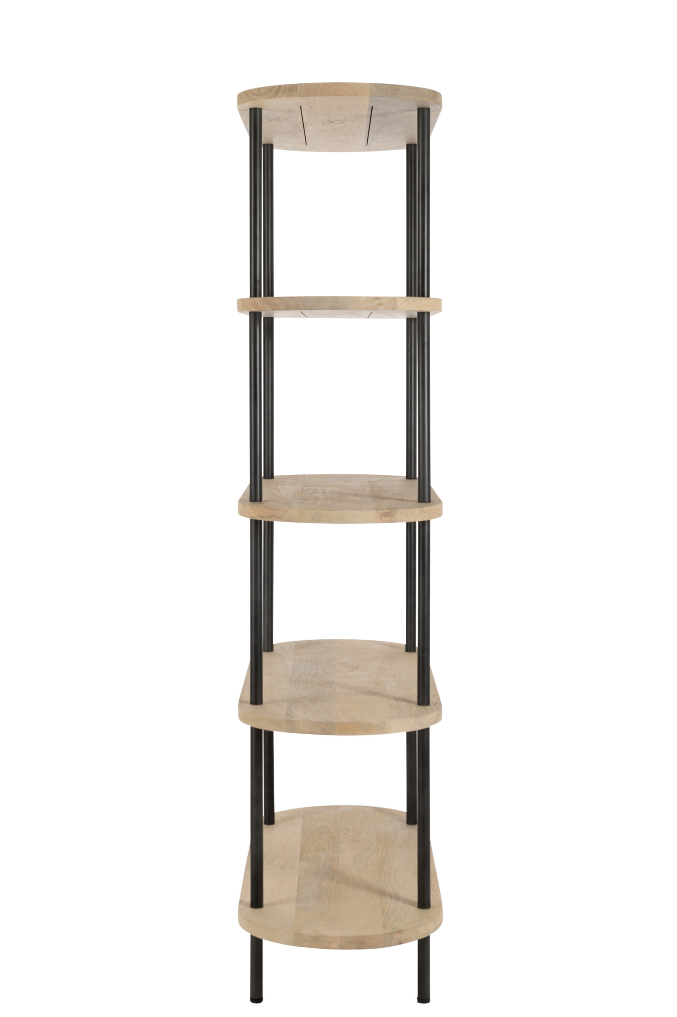 Wandkast Eli 5 planken mangohout/staal naturel