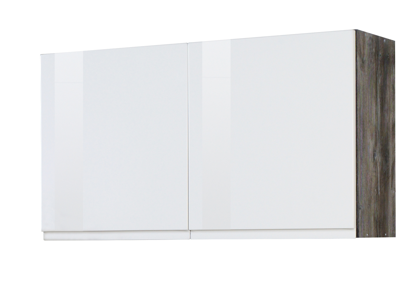 Hängeschrank WIEN - weiß Hochglanz-Eiche Vintage - 100 cm