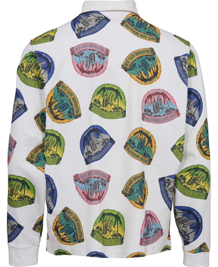BILLIONAIRE BOYS CLUB LAUNCH PAD RUGBY SHIRT White
