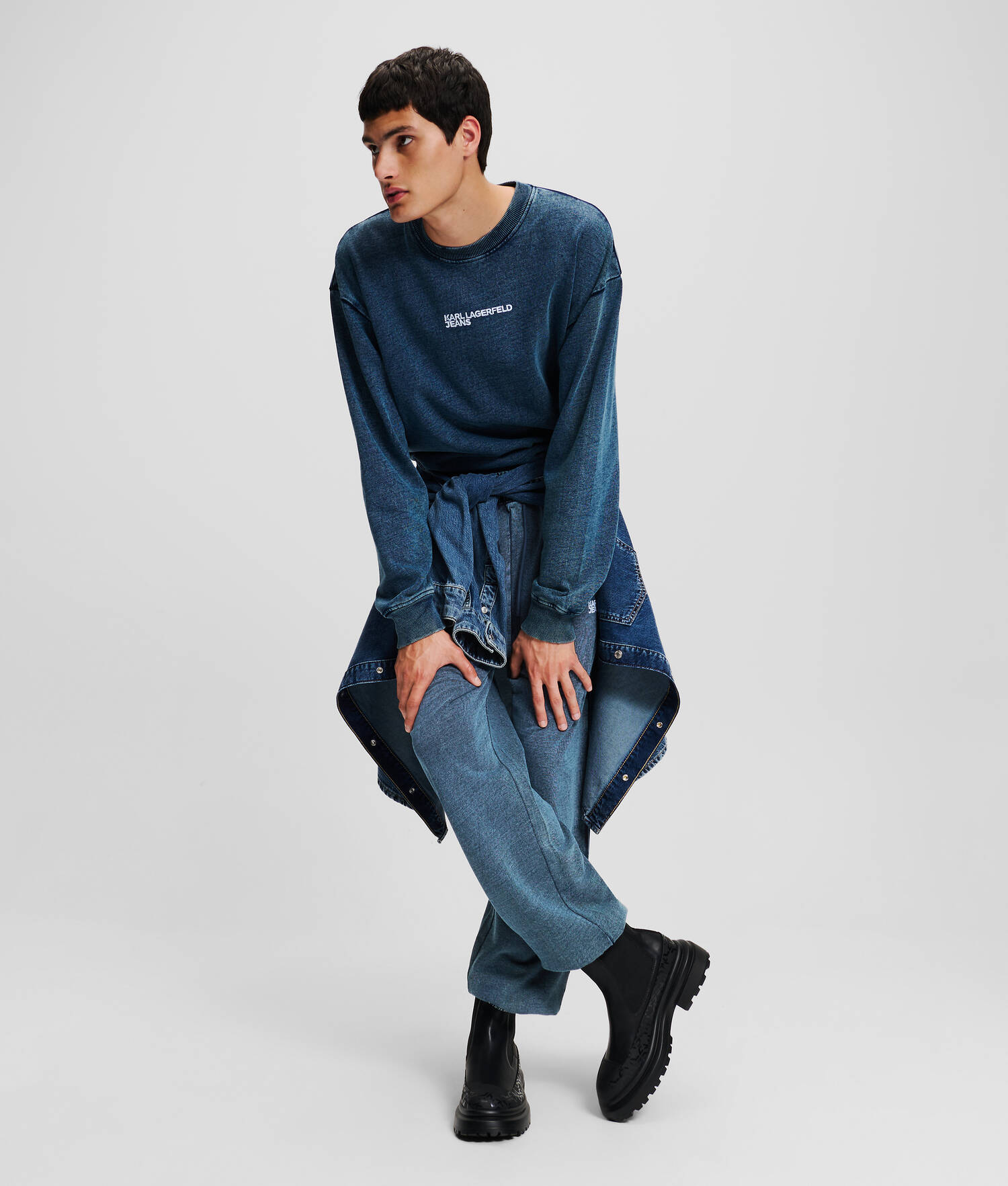 PANTALON DE JOGGING EFFET DÉLAVÉ À L'ACIDE KLJ