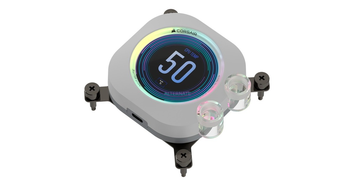 CorsairiCUE XC7 RGB ELITE LCD WHITE cpu-koeler  (Wit/wit)
