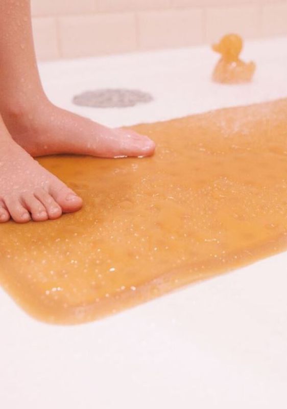 Hevea Naturgummi Sklisikker Badematte, Natur