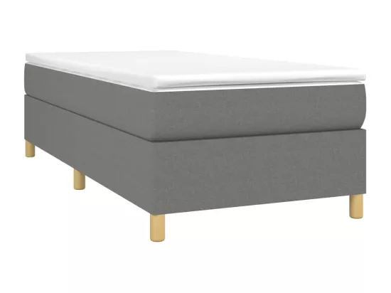 Sommier à lattes de lit Gris foncé 100x200 cm Tissu