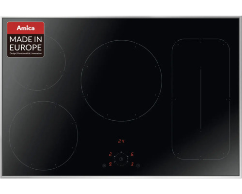 Inductiekookplaat met frame Amica 76,8 x 51,8 cm 5 kookzones KMI 752 630 E