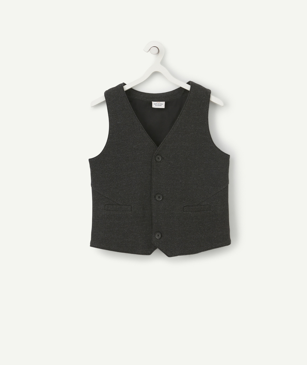 VESTE GRISE SANS MANCHES GARÇON